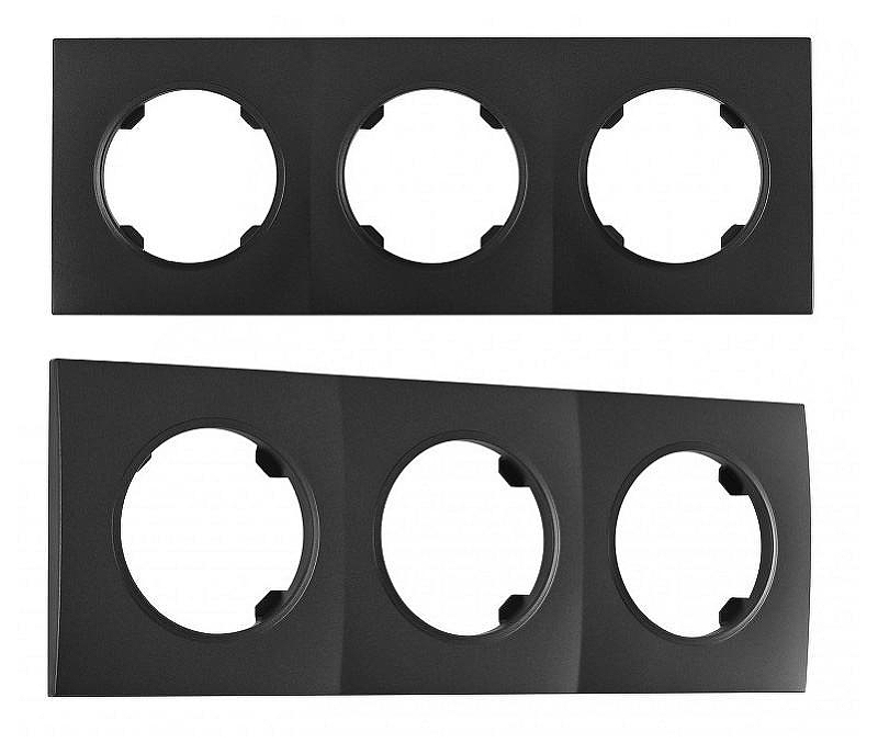 Рамка на 3 поста Arte Milano am-502.04 502.04-3.black цвет черный