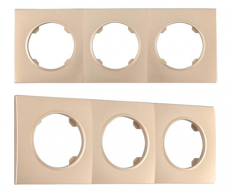 Рамка на 3 поста Arte Milano am-502.04 502.04-3.shampan цвет шампань