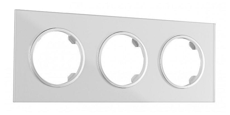 Рамка на 3 поста Arte Milano am-502.01 502.01-3.silver цвет серебро