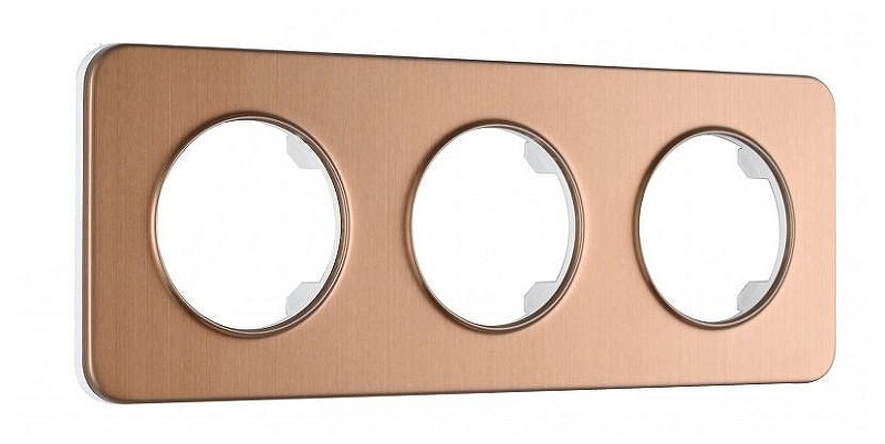 Рамка на 3 поста Arte Milano am-502.07 502.07-3.brown цвет коричневый